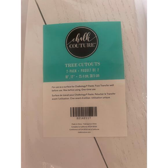 Chalk Couture New 2 Pack Christmas Tree Wood Surface Cutouts - Picture 5 of 8